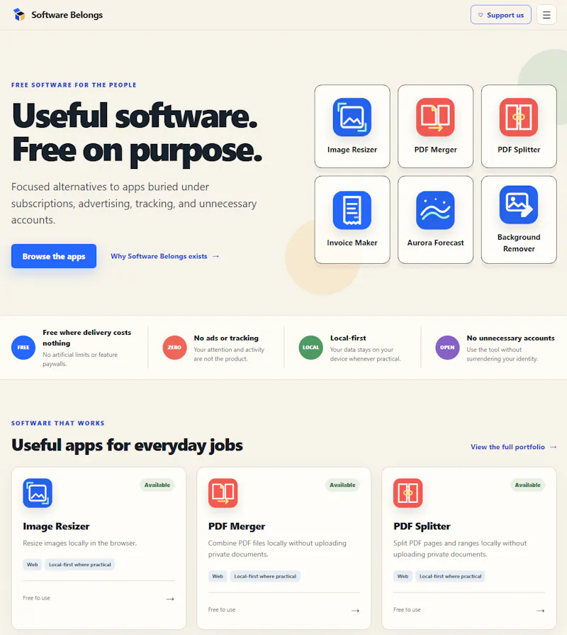Software Belongs screenshot 1