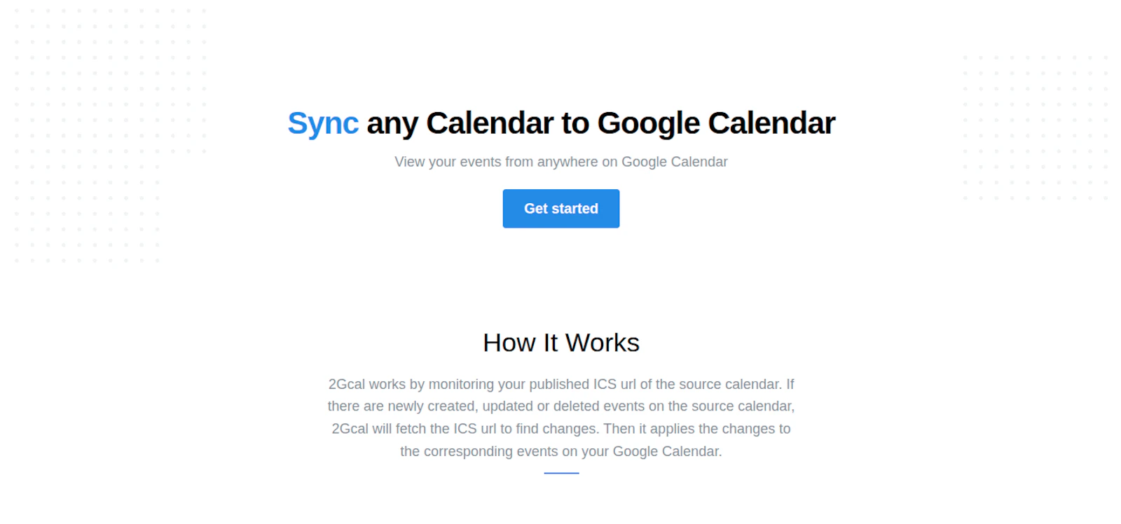 2Gcal screenshot 1
