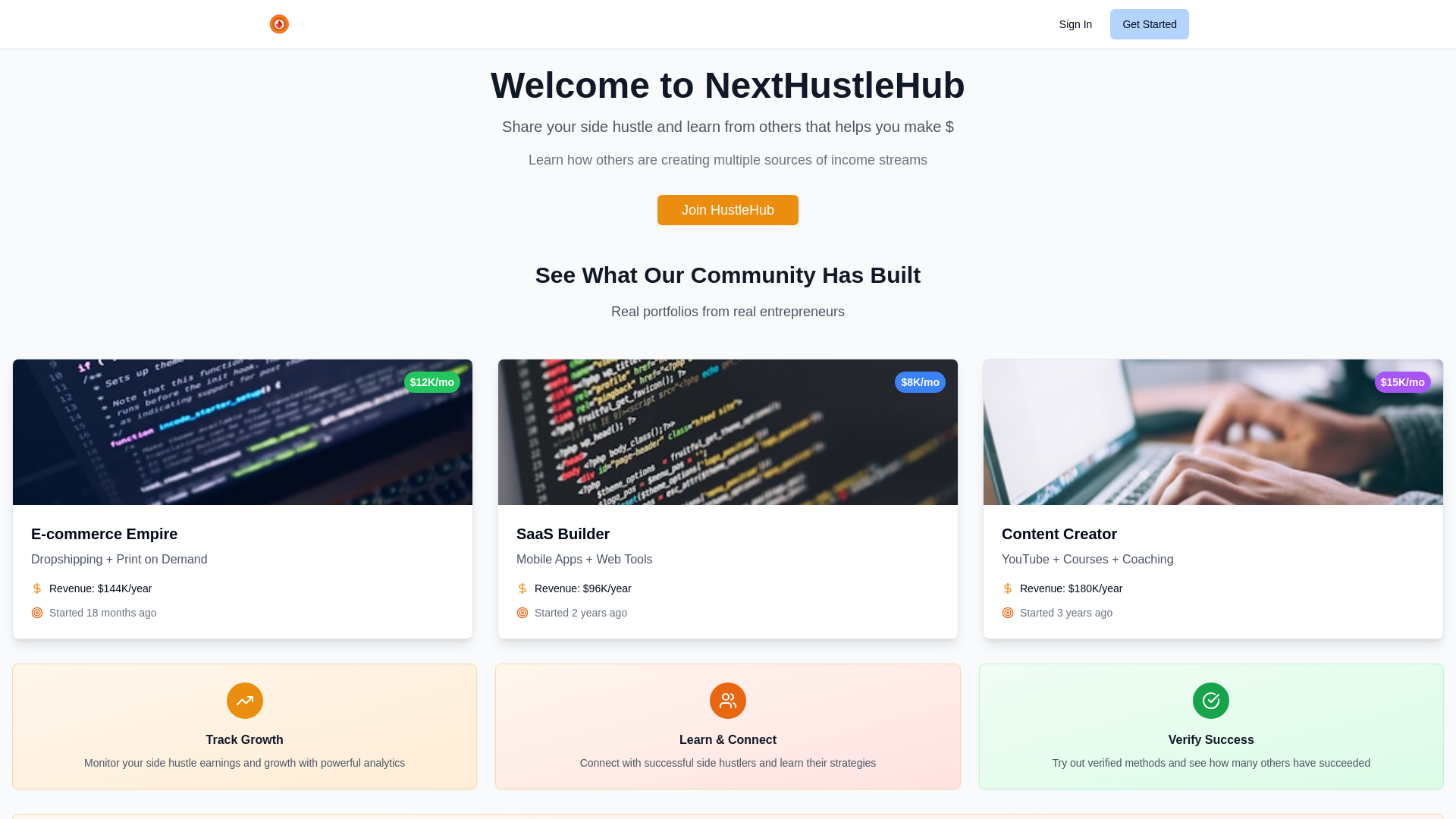 NextHustleHub screenshot 1