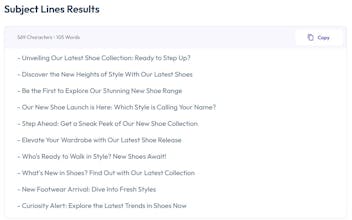 AI Email Subject Line Generator Tool gallery image