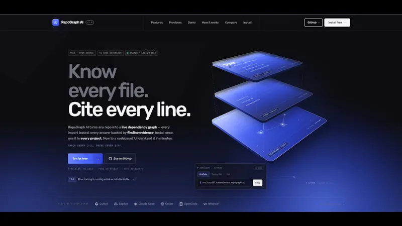 RepoGraph AI screenshot 1 (video preview)