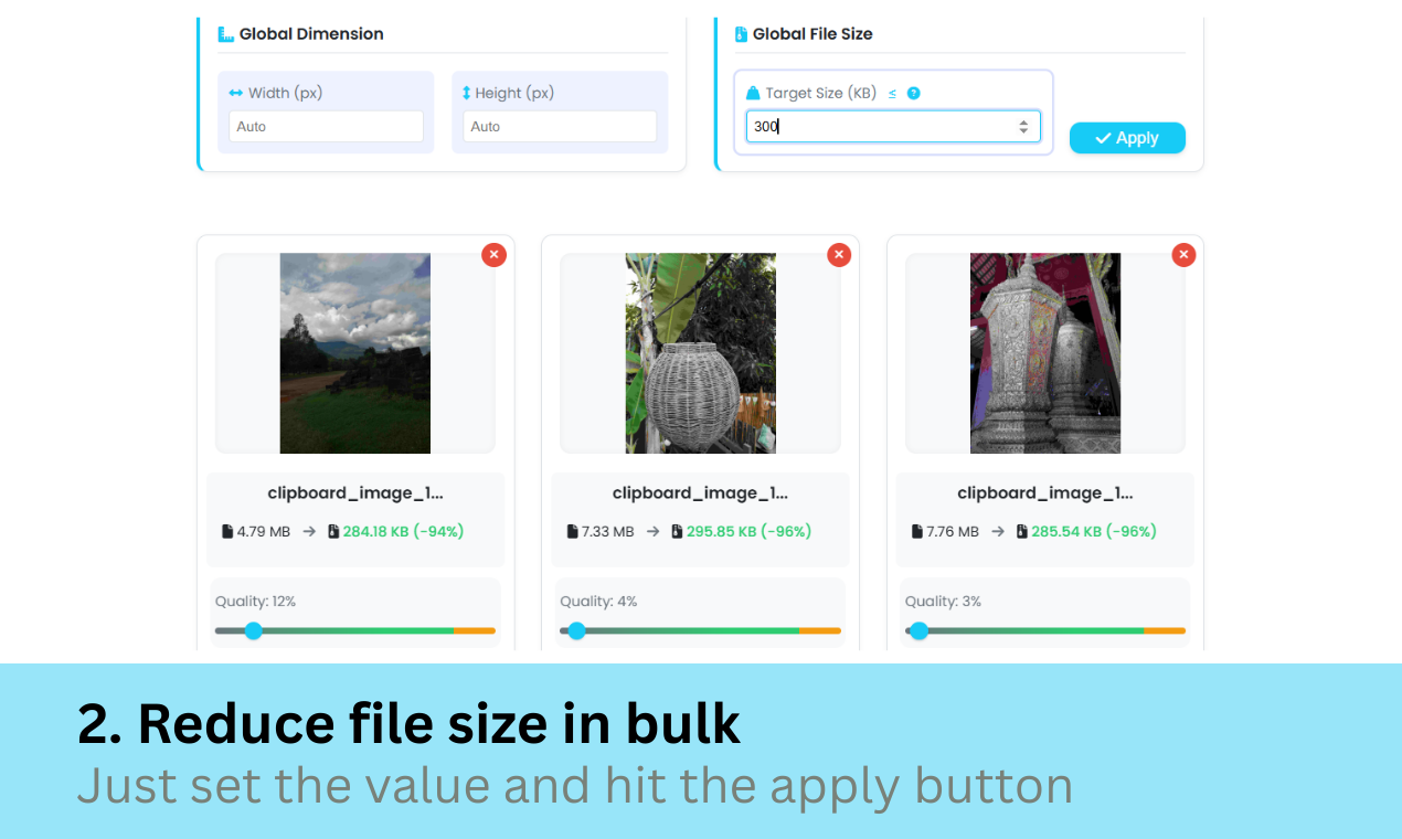 Pixcly - Compressore di immagini online gratuito e strumento Cropper media 2