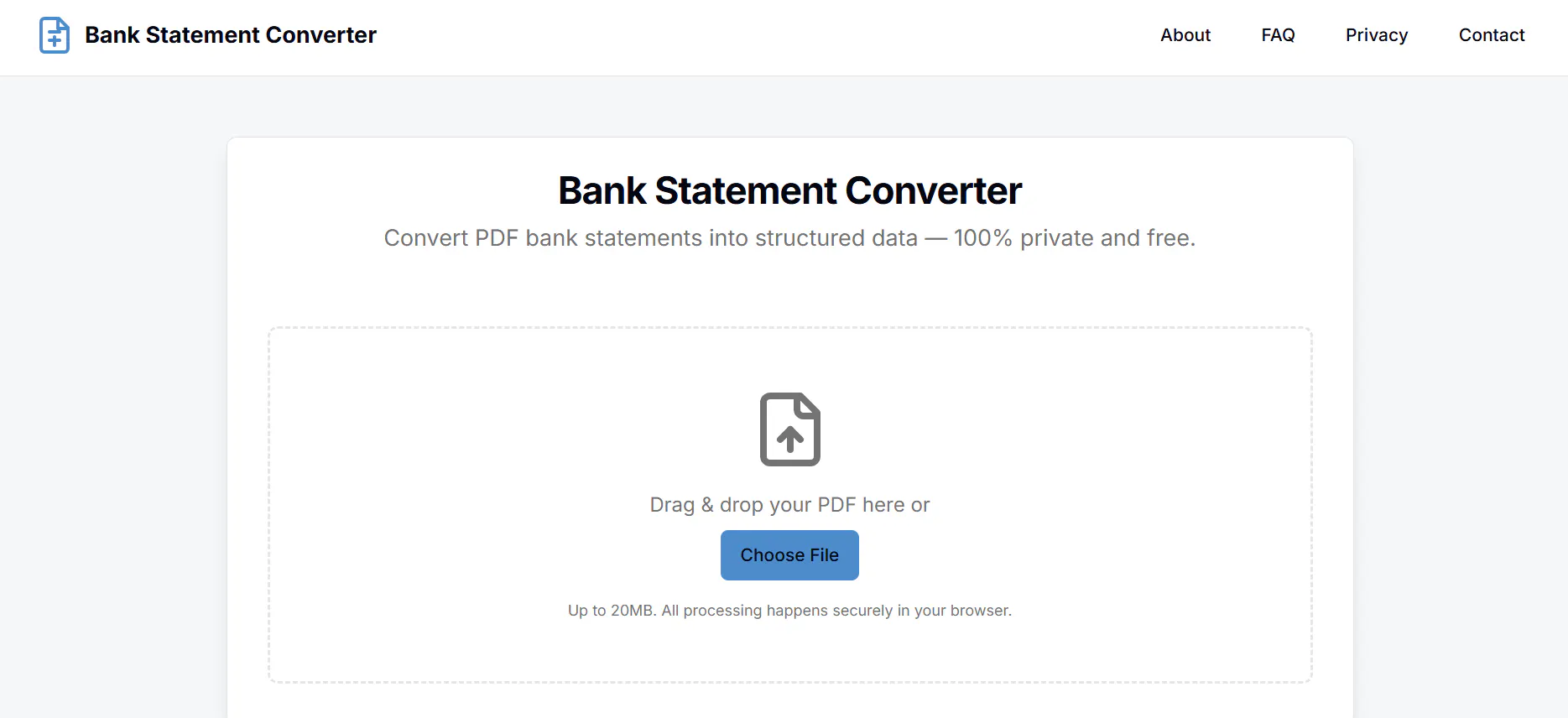 Bank Statement Converter screenshot 1
