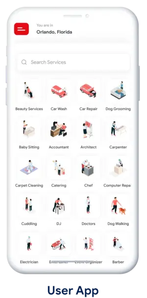 Média Application à la brillance comme Uber - Croisons l'activité de service à la demande 2