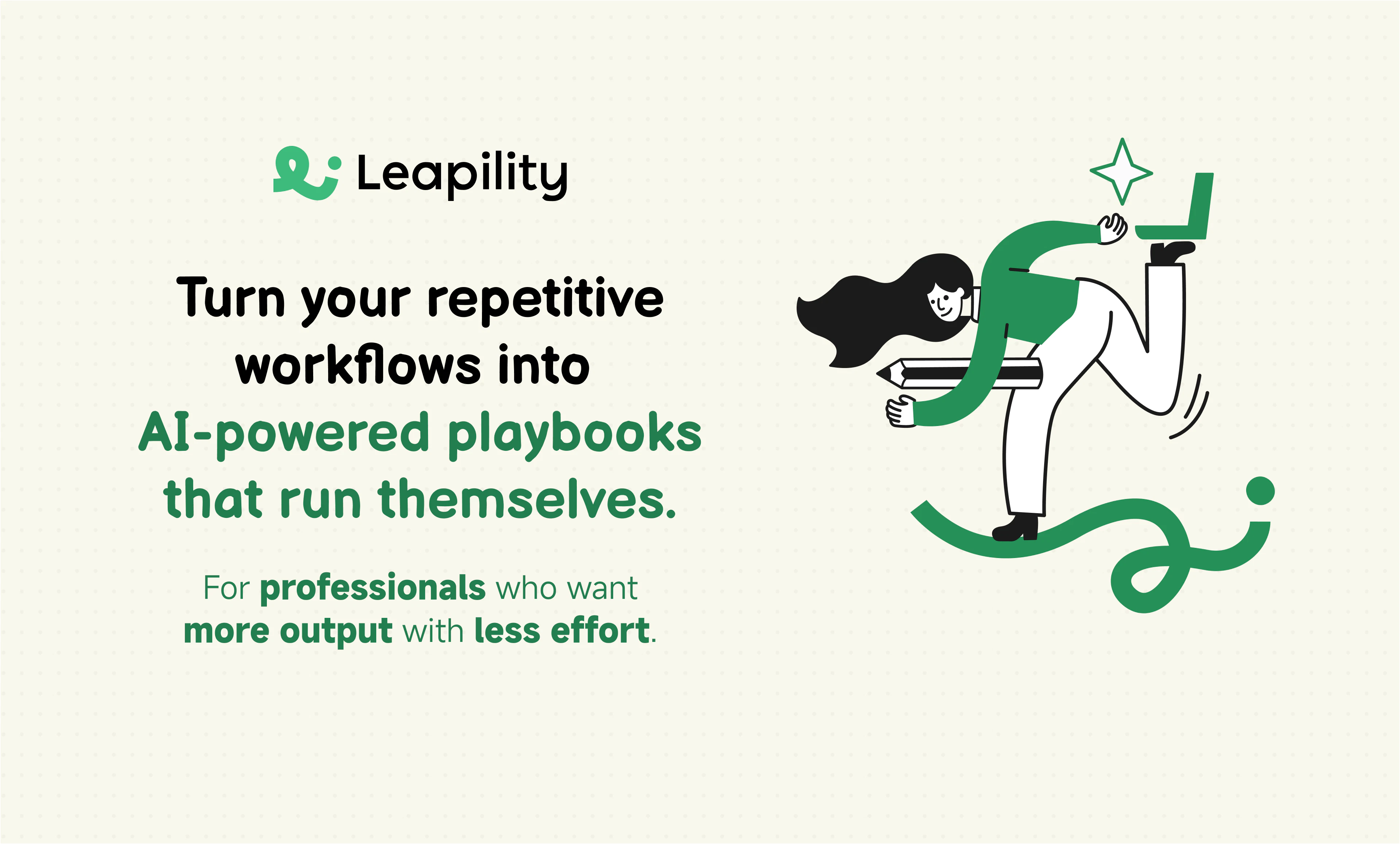 startuptile Leapility-Turn expertise into a Playbook. Let AI run it.