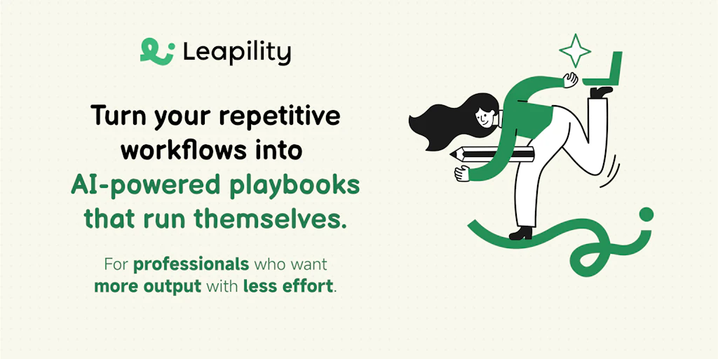 Leapility:將專業知識轉化為操作手冊,讓 AI 執行。