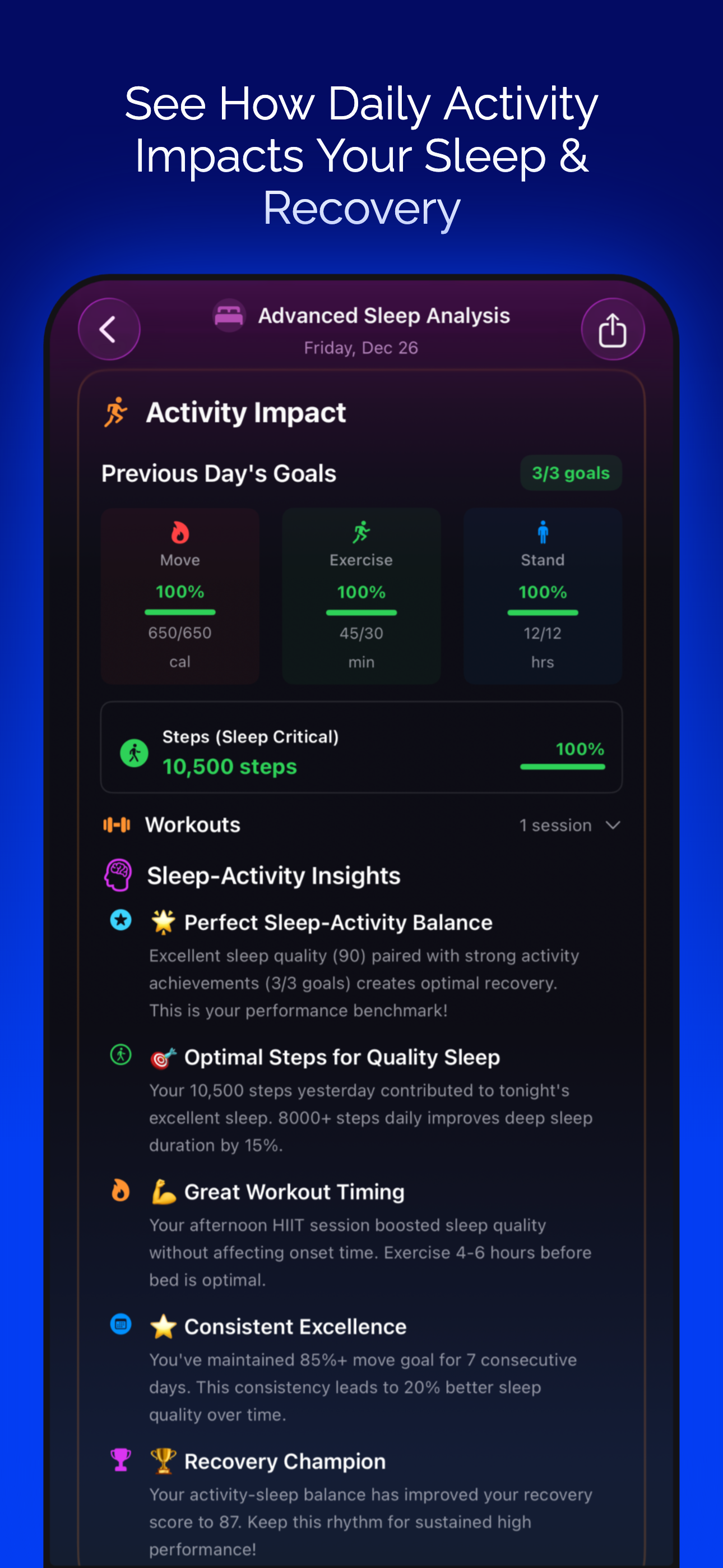 FitRest: Sleep & Heart Tracker - Screenshot 5 showing product features and functionality