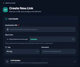 Syano Opensource link shortener gallery image