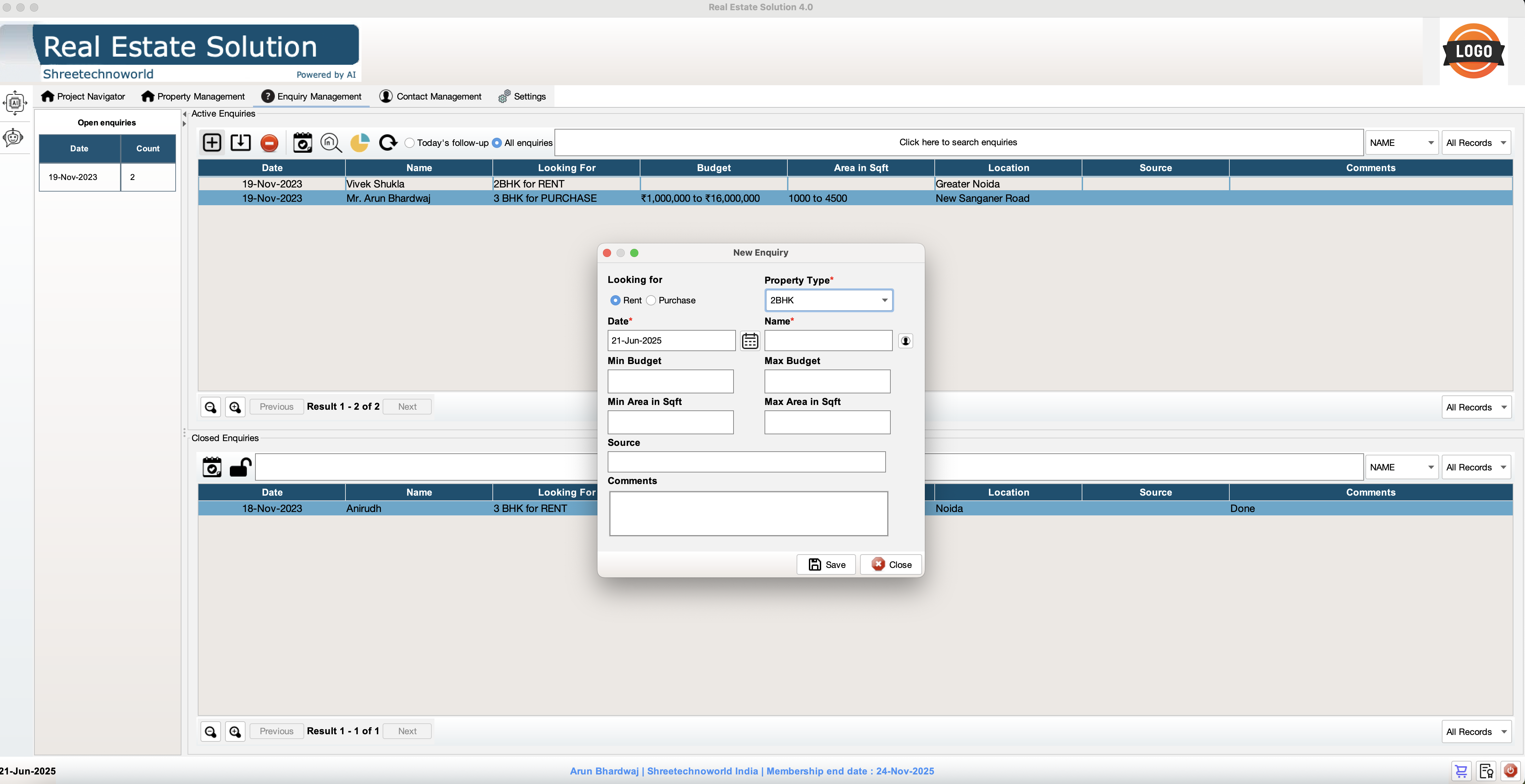 Shreetechnoworld real estate solution - Screenshot 3 showing product features and functionality
