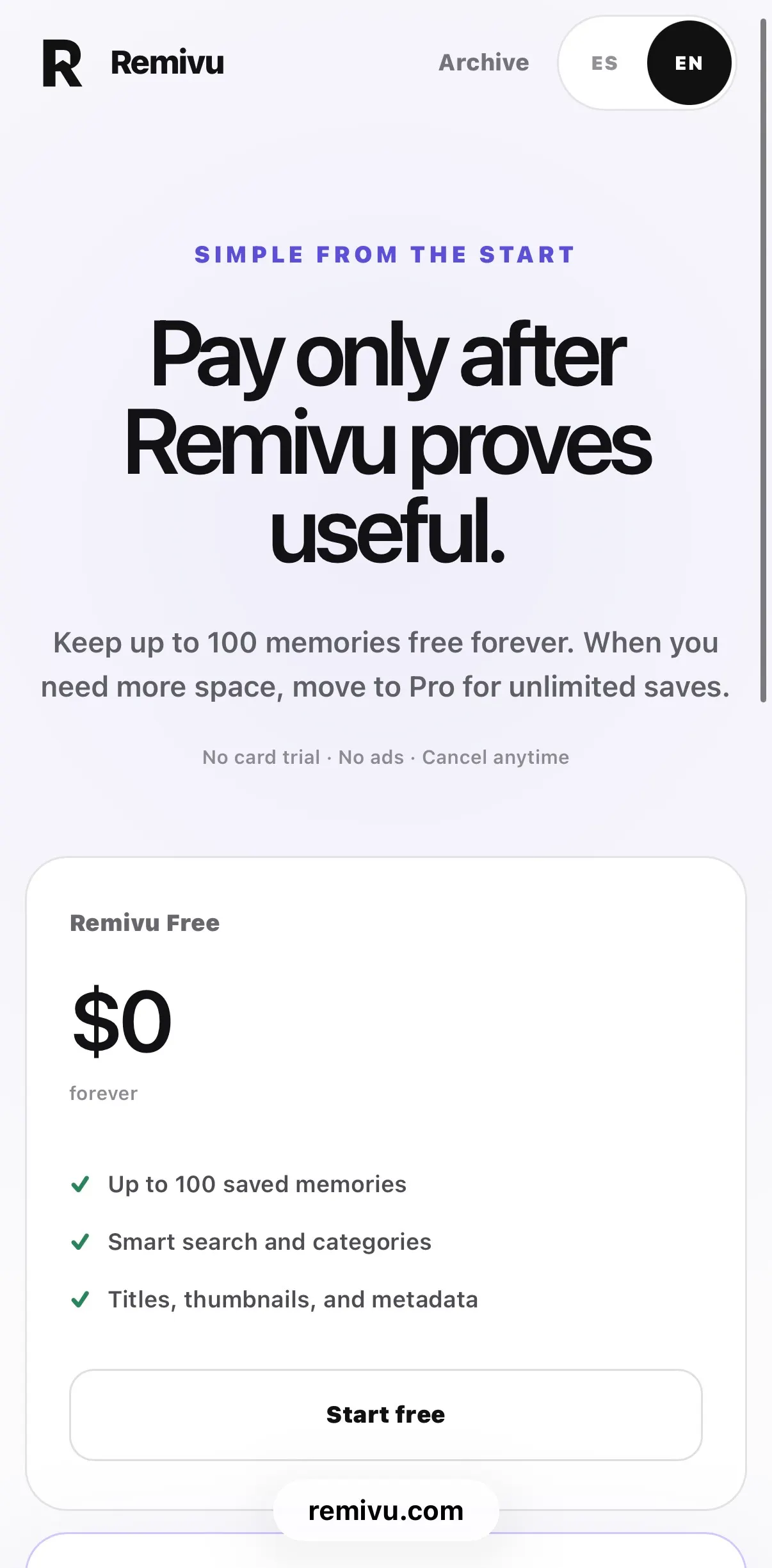 Remivu screenshot