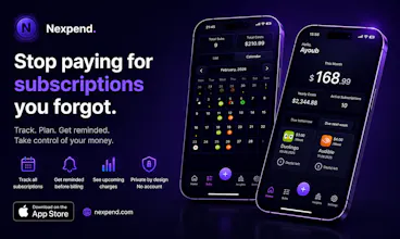 Nexpend - Subscription Tracker gallery image