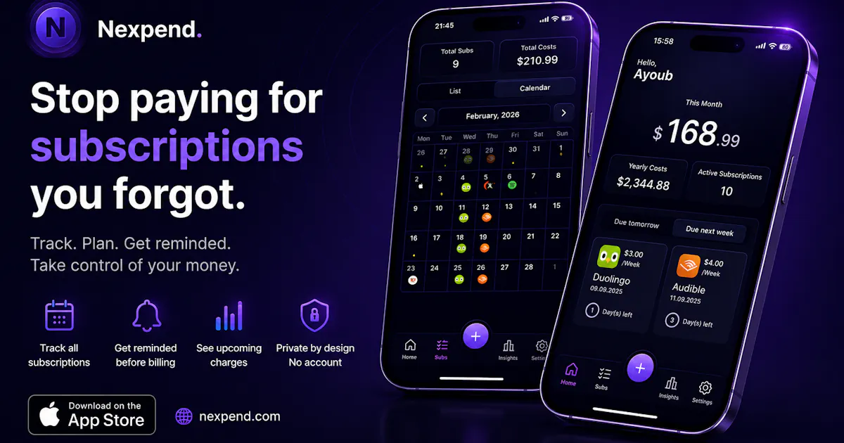 Nexpend - Subscription Tracker