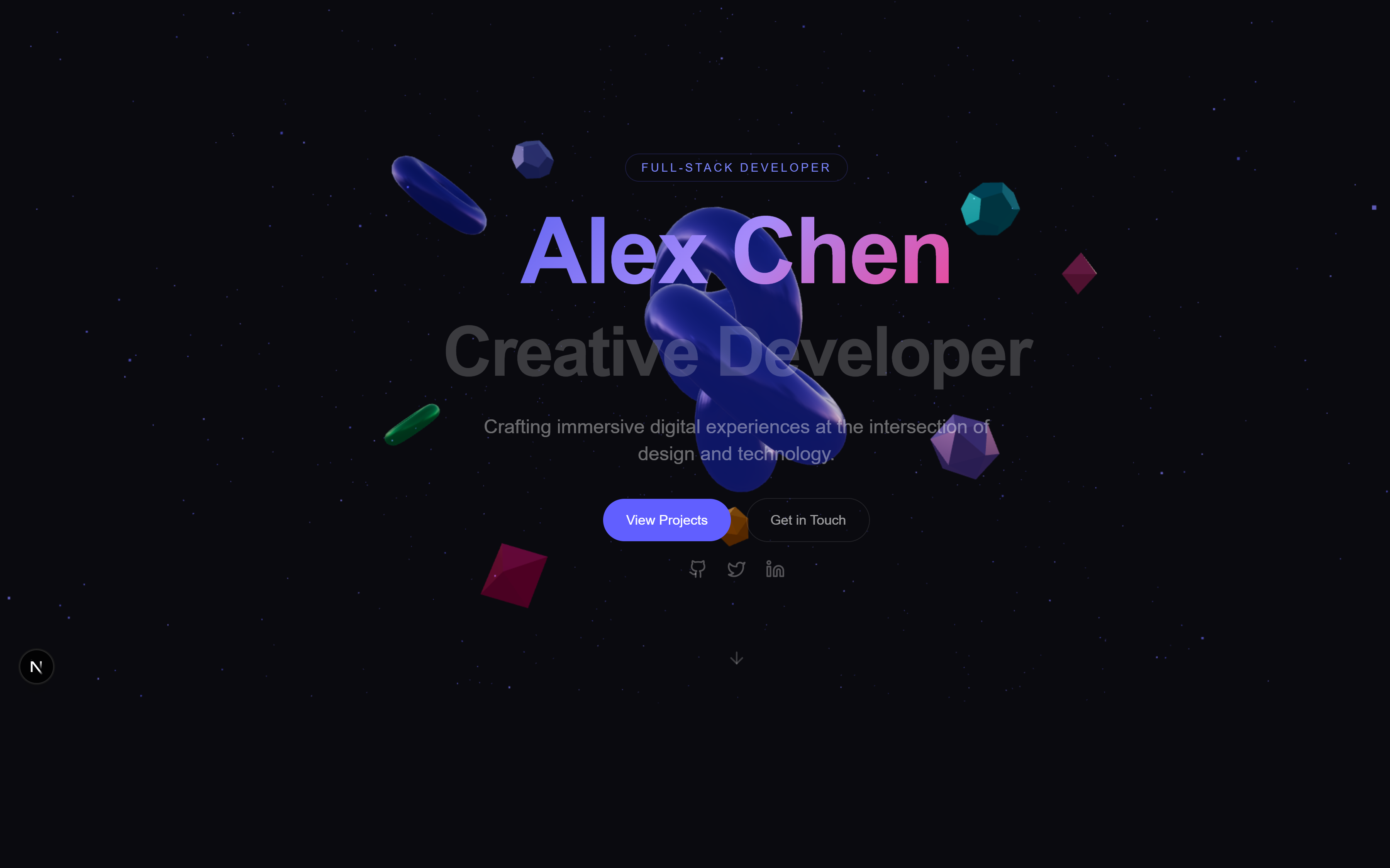 3D Portfolio — WebGL Template gallery image