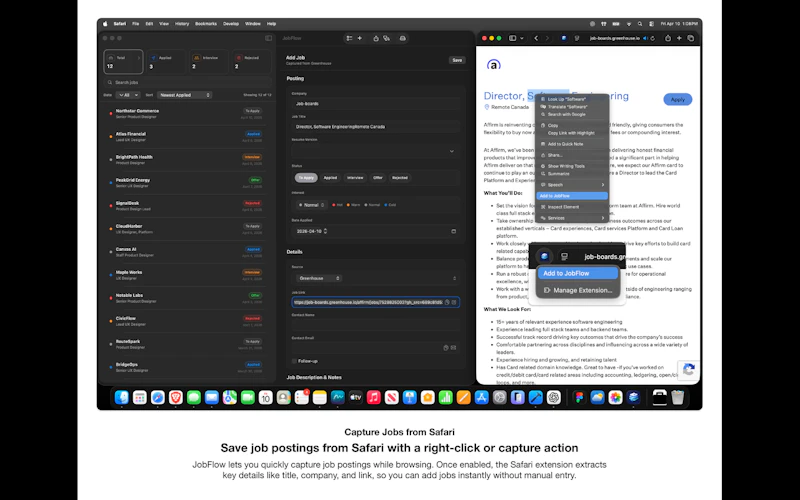 JobFlow screenshot 2