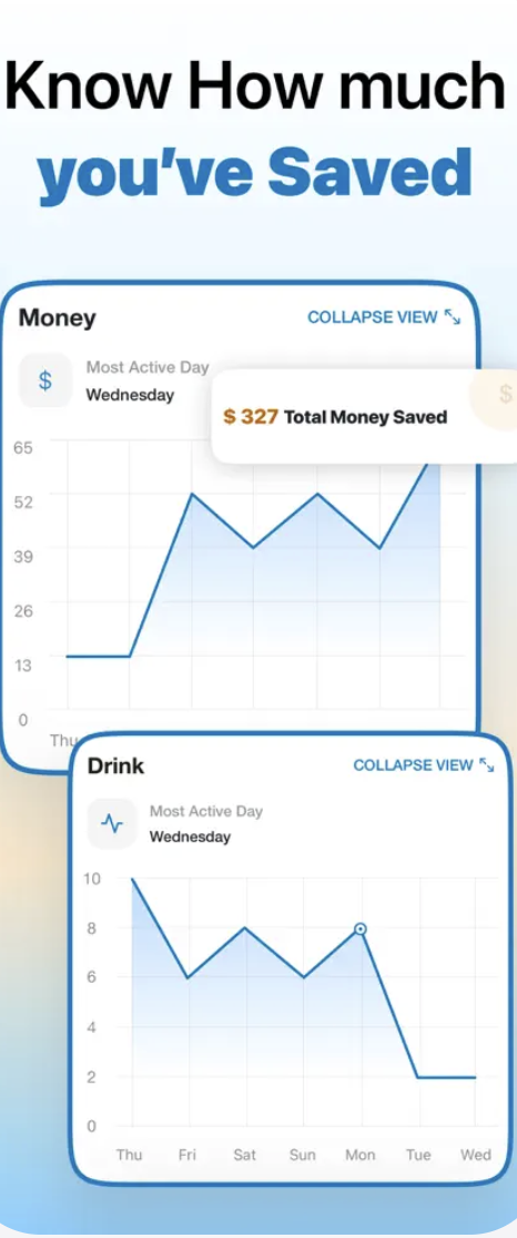 soberly: Sobreity Counter App - Screenshot 2 showing product features and functionality