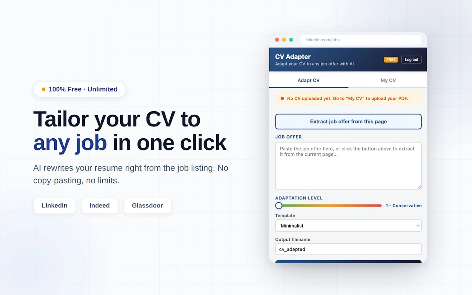 CV Adapter screenshot 2