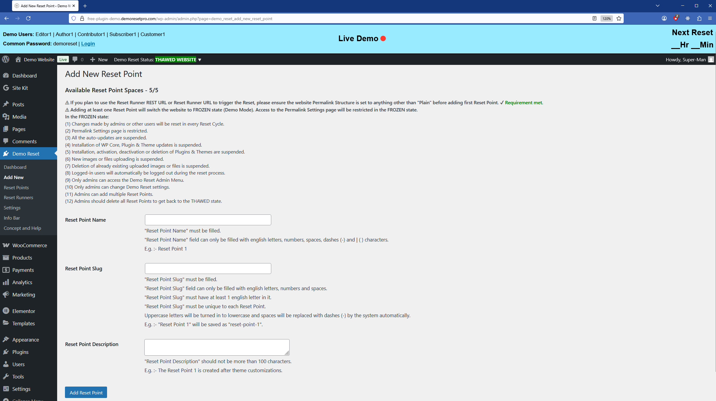 Demo Reset gallery image