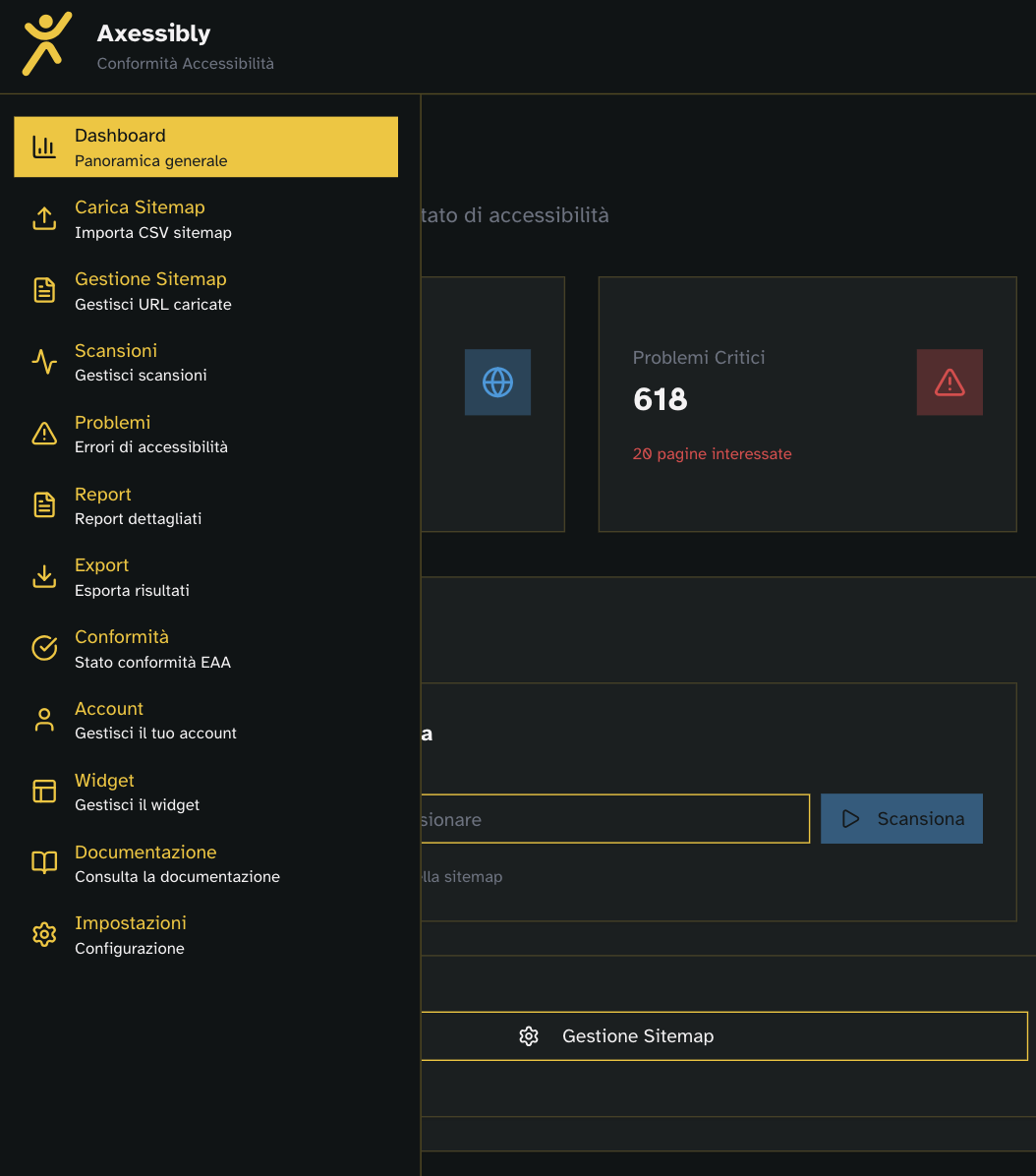 Axessibly - Main product screenshot demonstrating key features and user interface