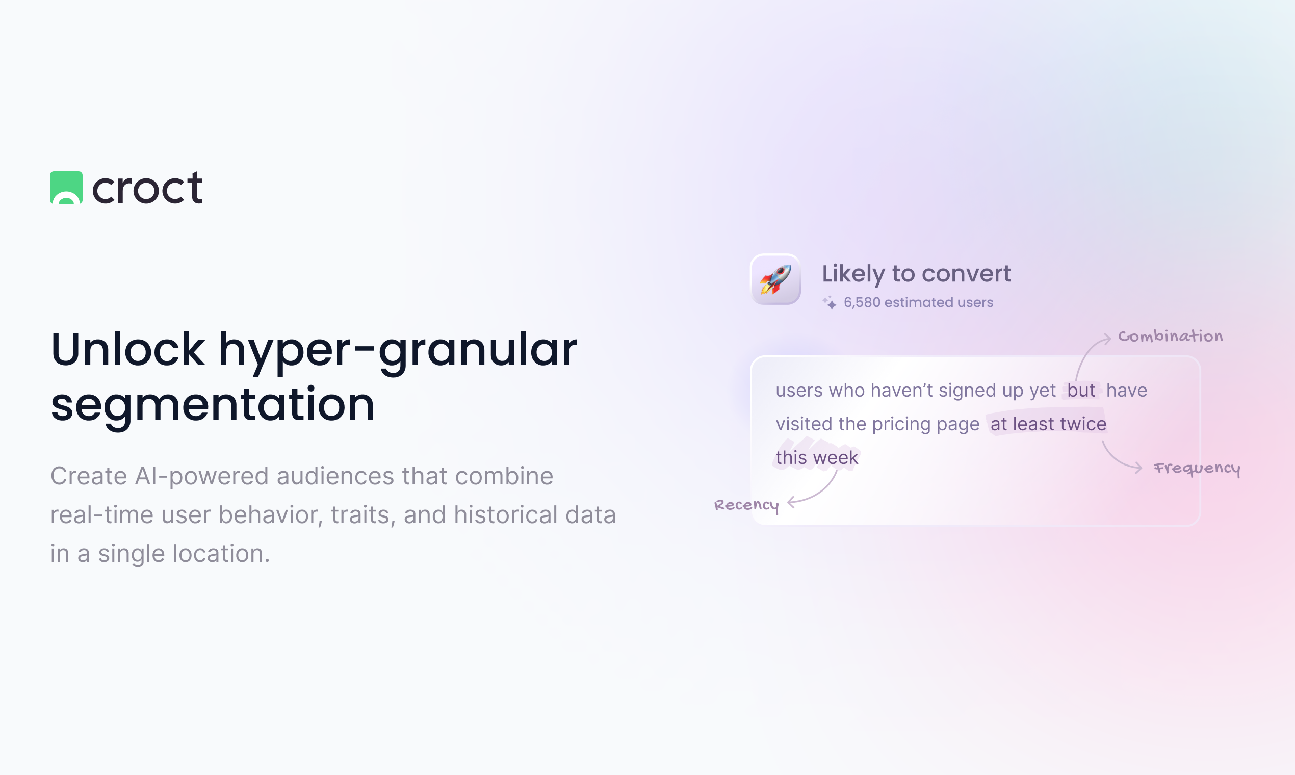 AI-powered website segmentation by Croct gallery image