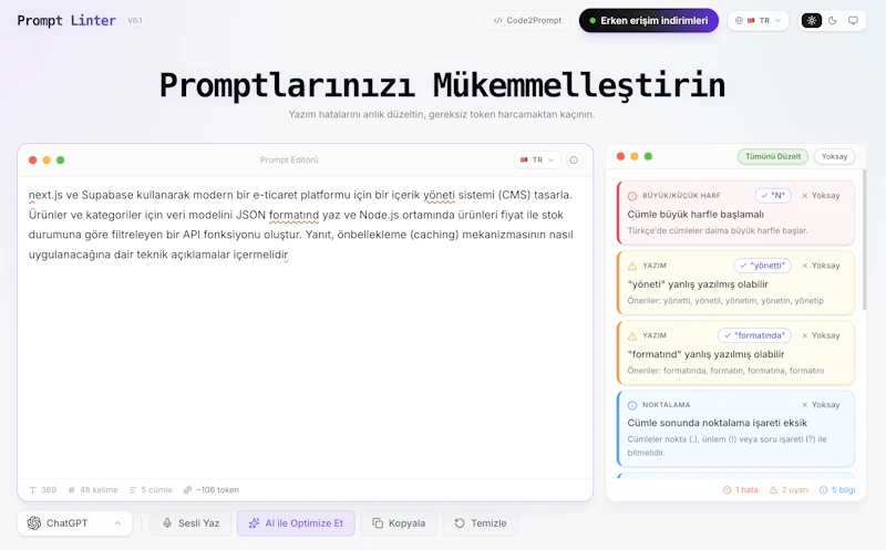 Prompt Linter screenshot 3