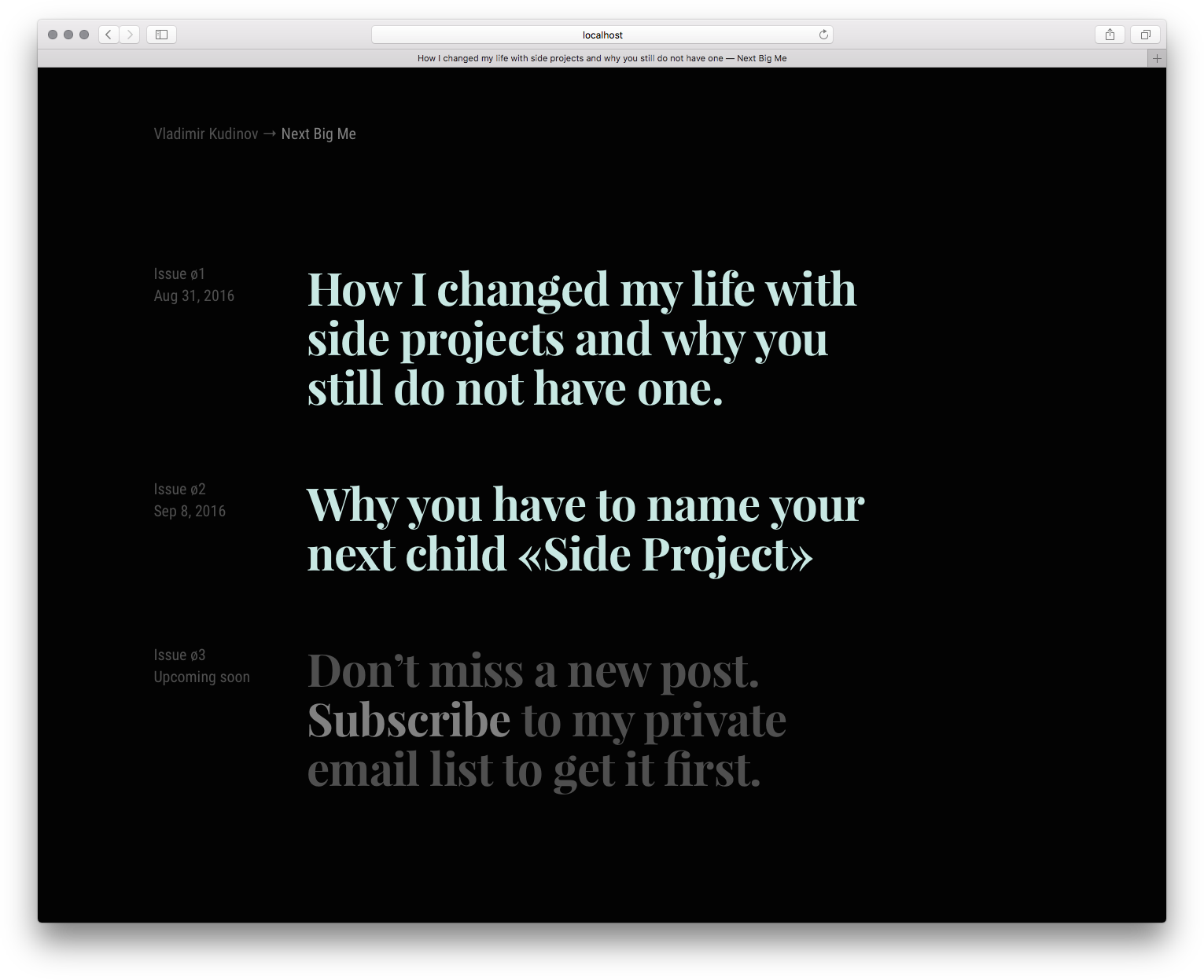 How I changed my life with side projects and why you still do not have one gallery image