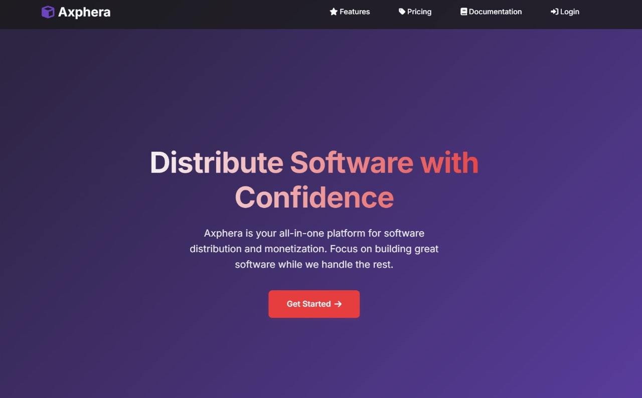 Axphera - The easiest way to sell your software media 1