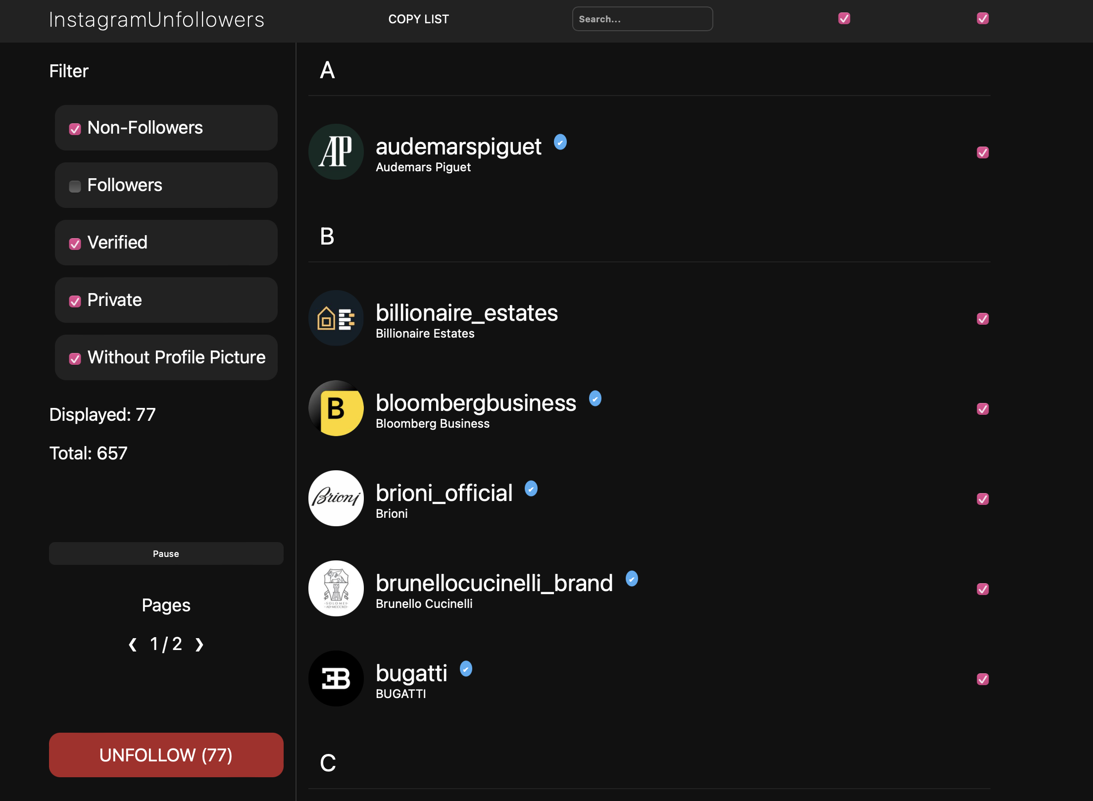 AutoUnfollow gallery image