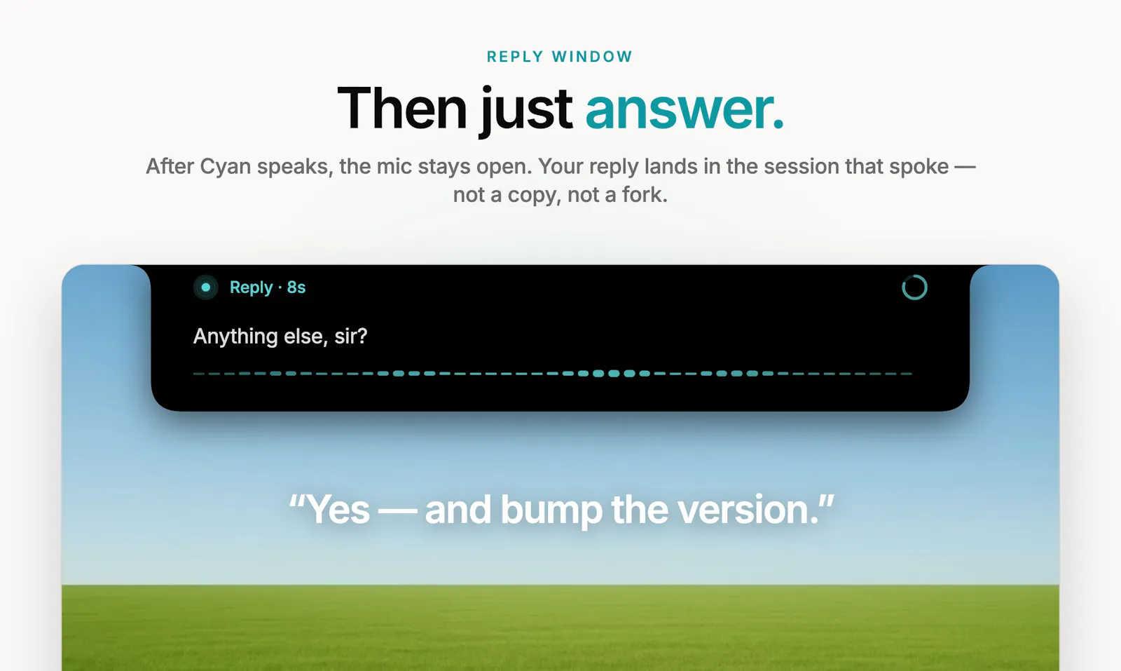 Cyan Voice for Claude Code screenshot 5