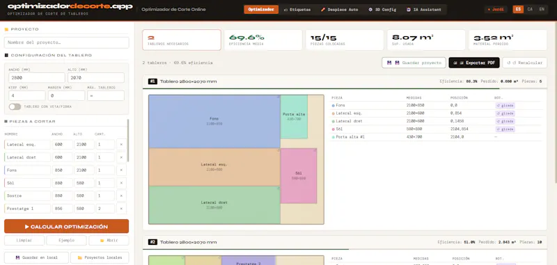 Free Cutting Optimizer screenshot 1