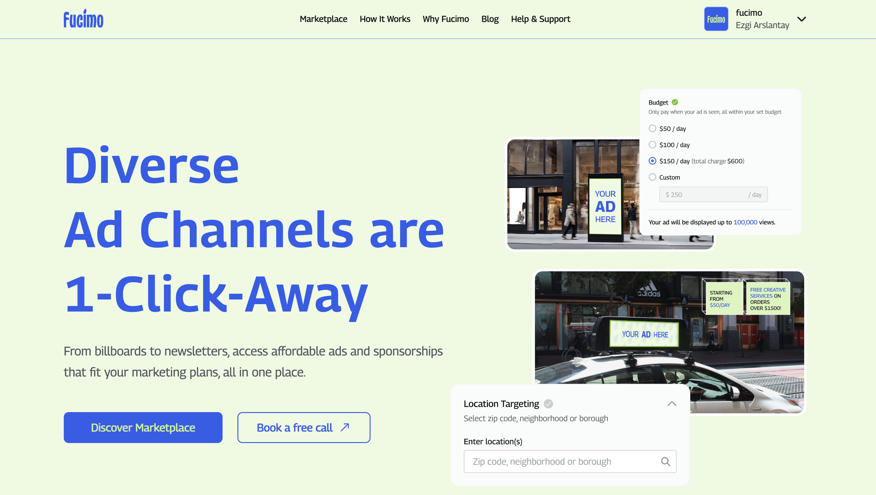 startuptile fucimo advertising marketplace-Diverse Ad Channels are 1-Click-Away