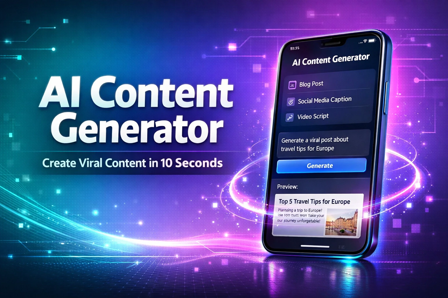 AI content generator logo