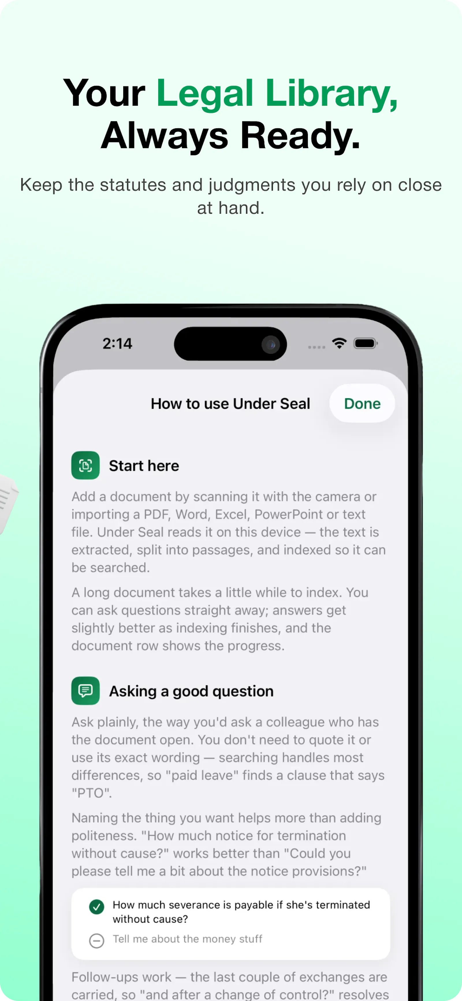 Under Seal: Legal Doc Reader on iphone  screenshot 4