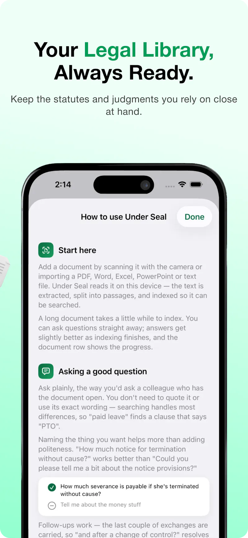 Under Seal: Legal Doc Reader on iphone  screenshot 4