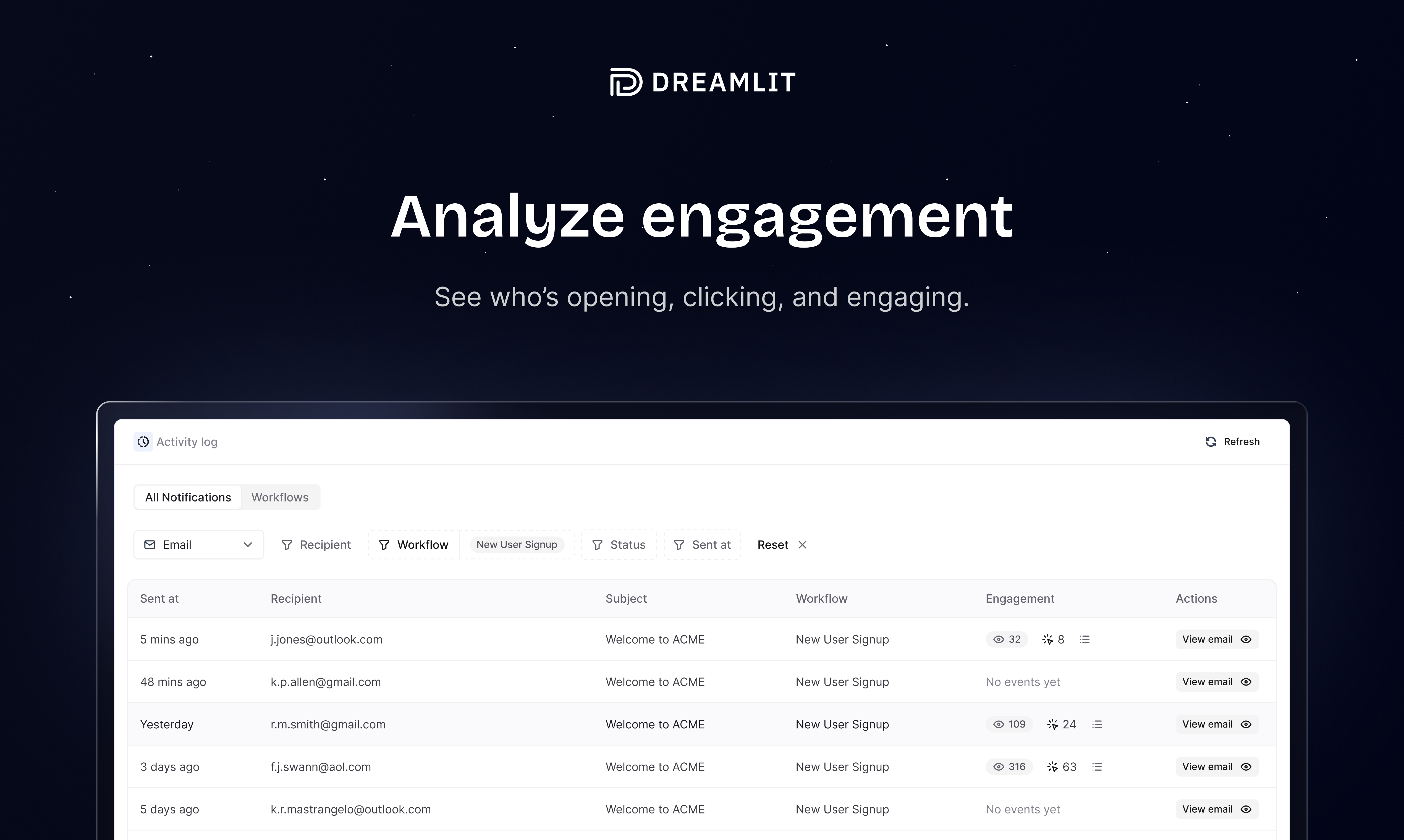 Média Dreamlit ai - Automatisation des e-mails de code ambiant utilisant l'anglais simple 7