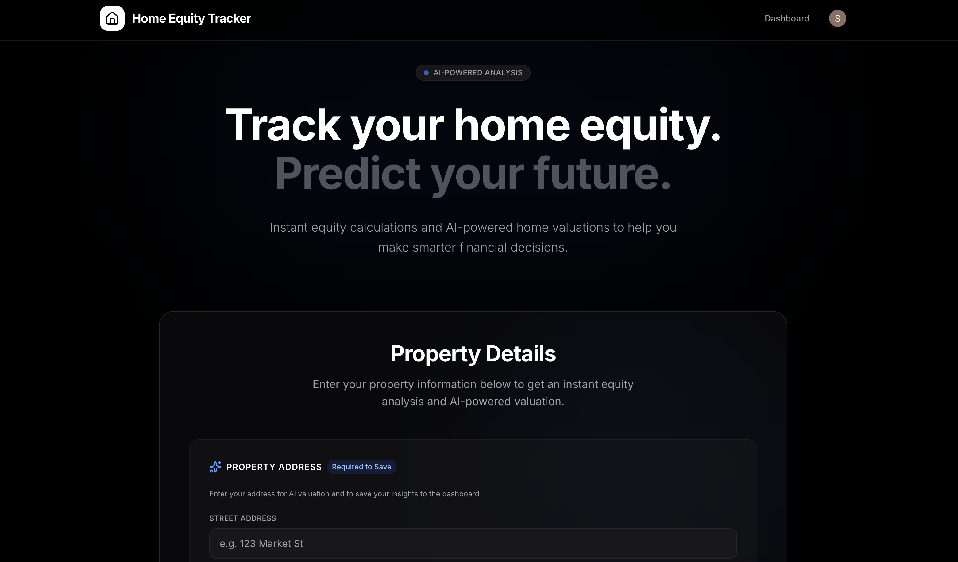 Home Equity Tracker - Screenshot 3 showing product features and functionality