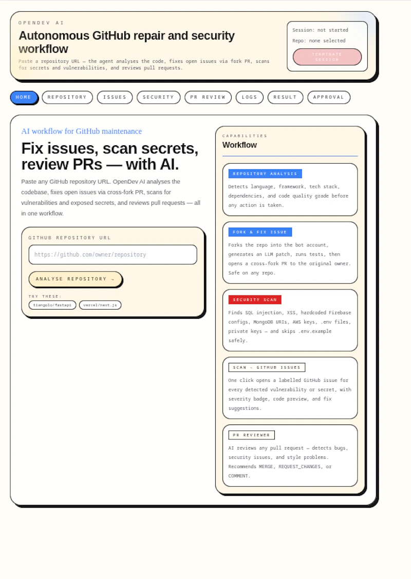 OpenDev AI screenshot 1
