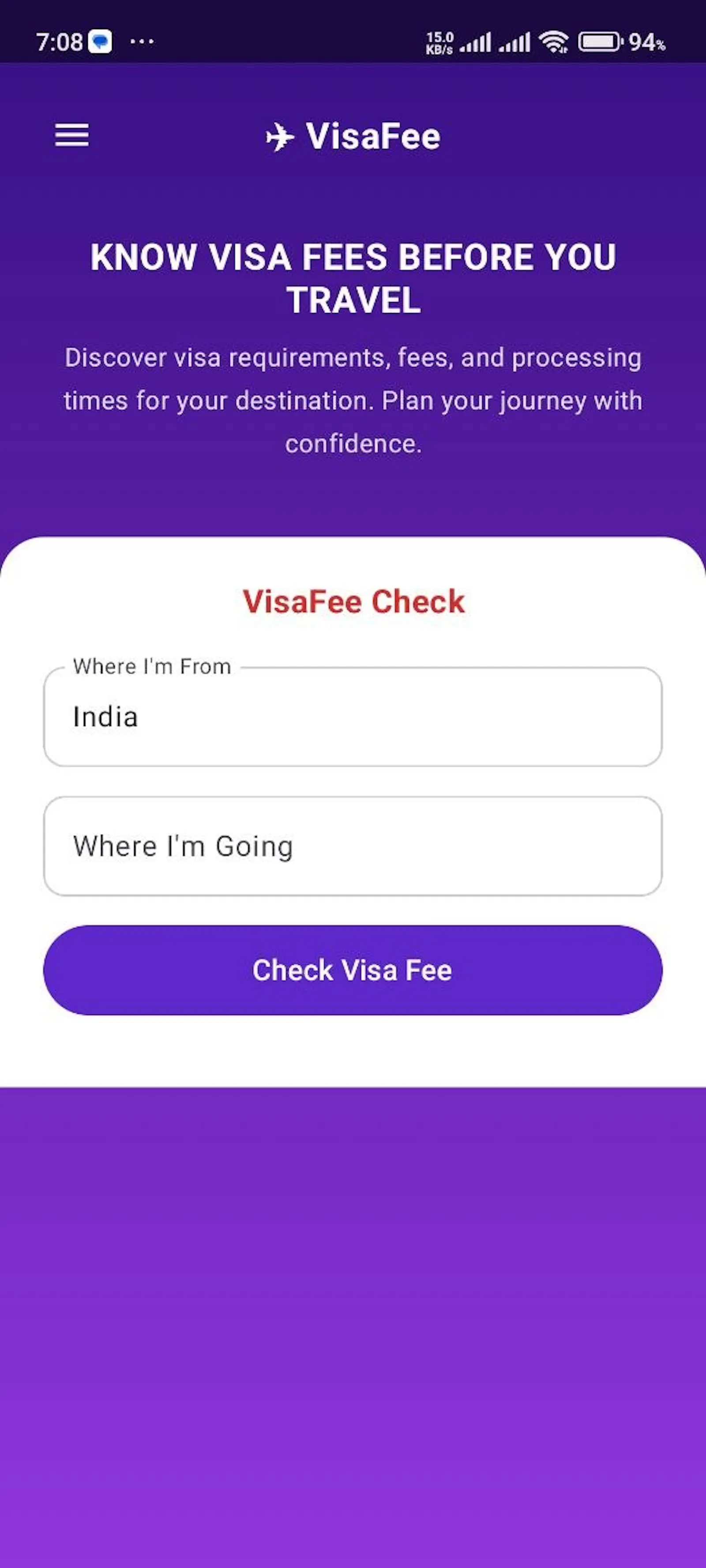 VisaFee screenshot 4