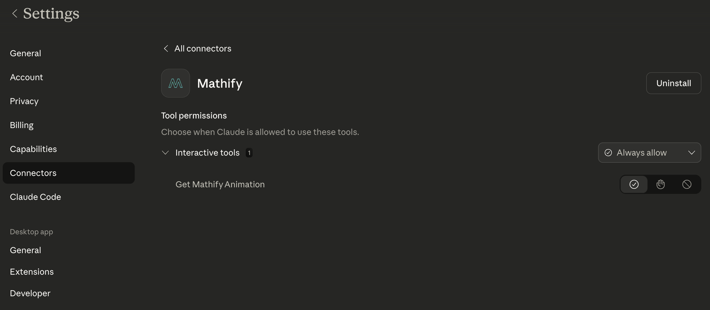 Mathify Claude Connector  gallery image