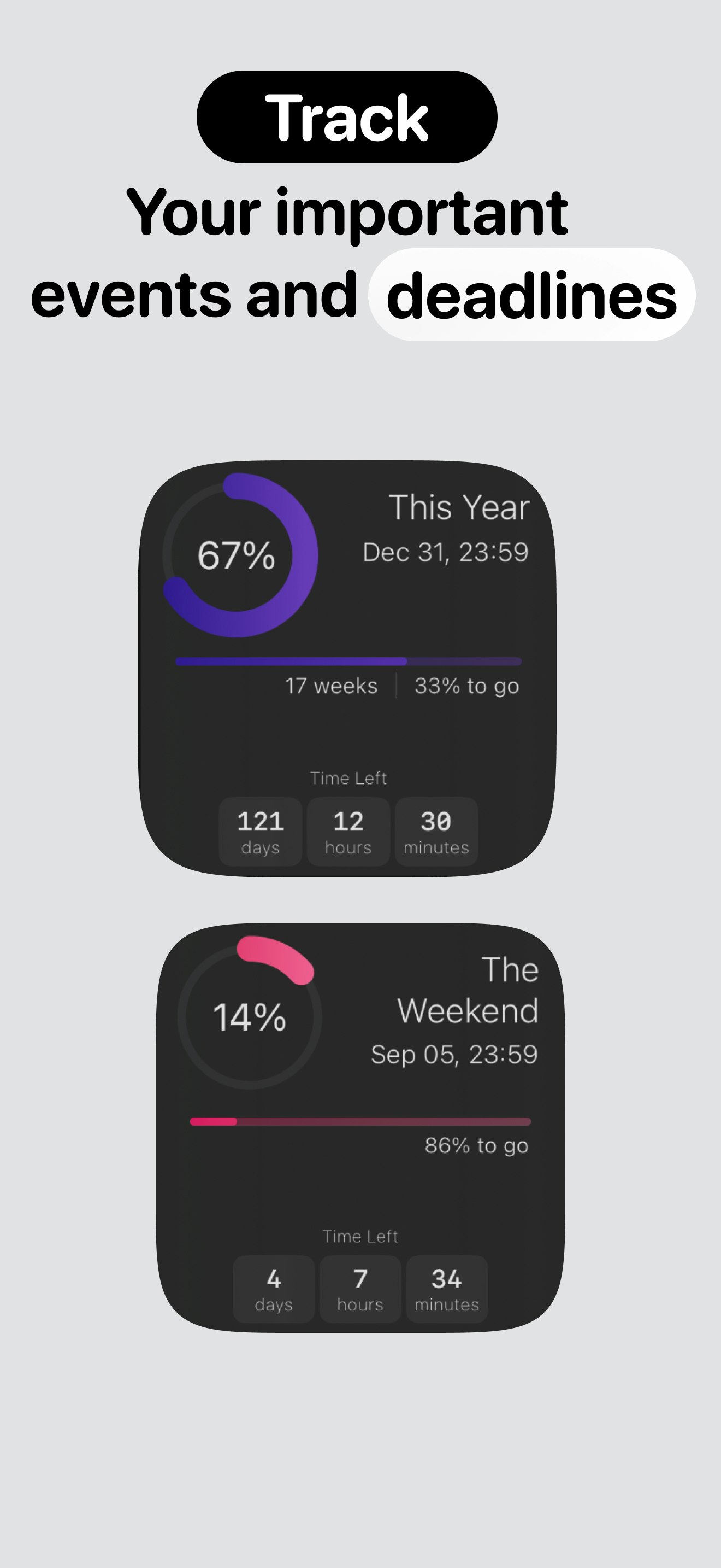 Média Progresser quoi que ce soit - Suivre les moments de la vie, voir le temps de progression et rester motivé 6