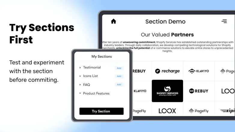 Nimble Sections gallery image