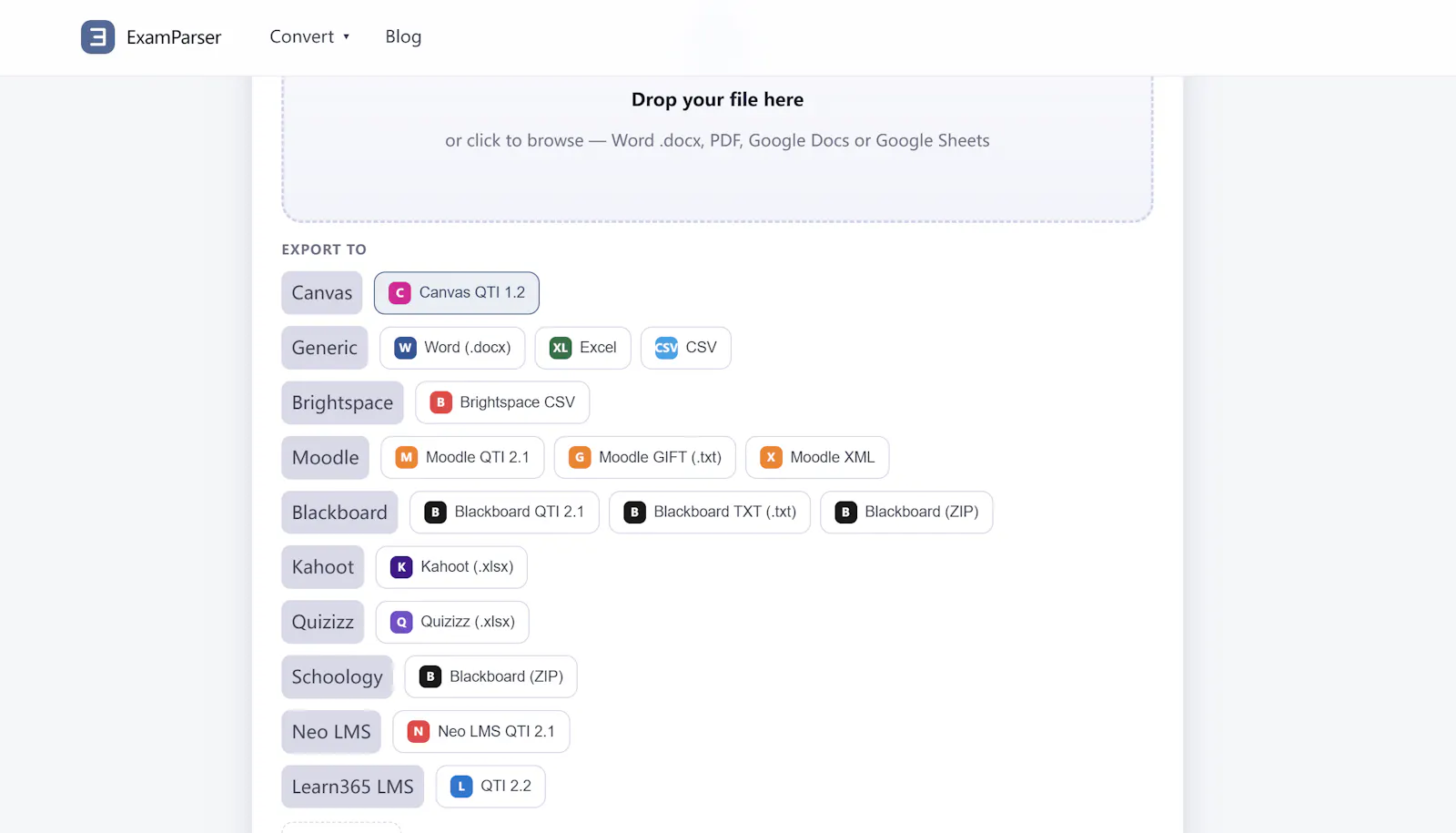 ExamParser screenshot 1