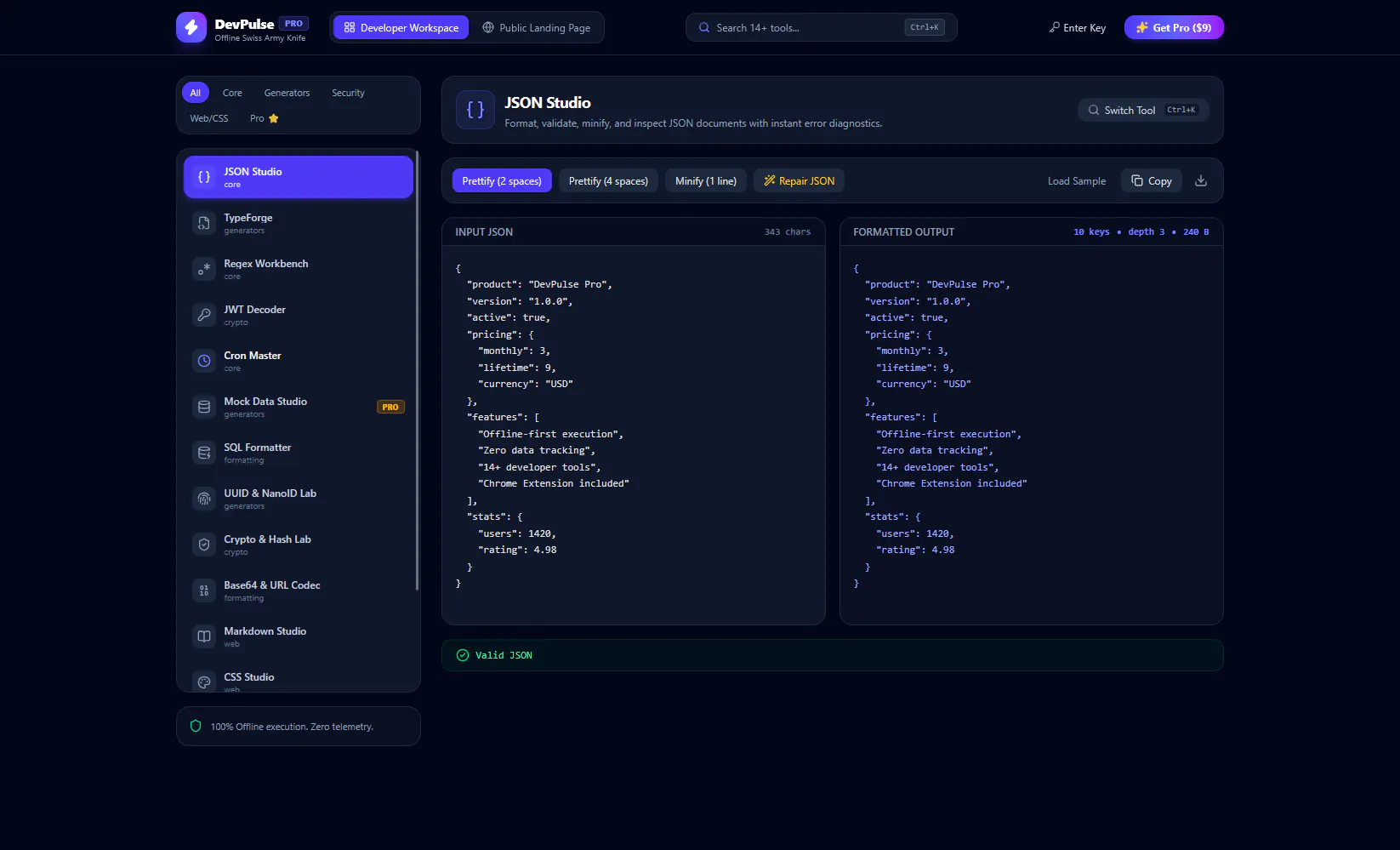 DevPulse Pro — Offline gallery image