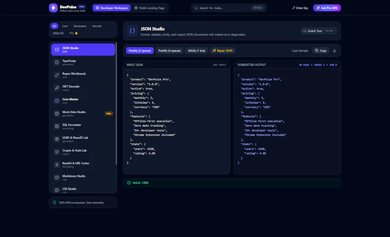 DevPulse Pro — Offline screenshot 2