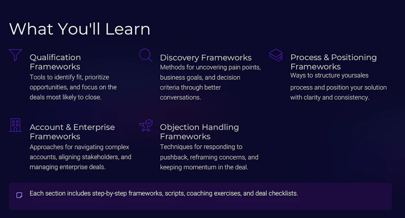 Sales Frameworks Bible screenshot 2