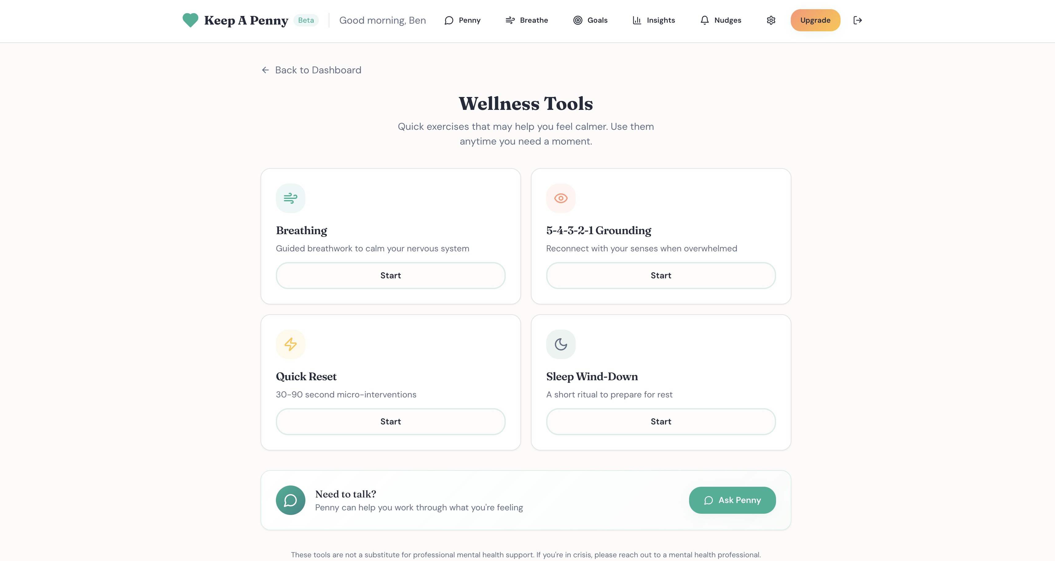 Keep A Penny - Screenshot 2 showing product features and functionality