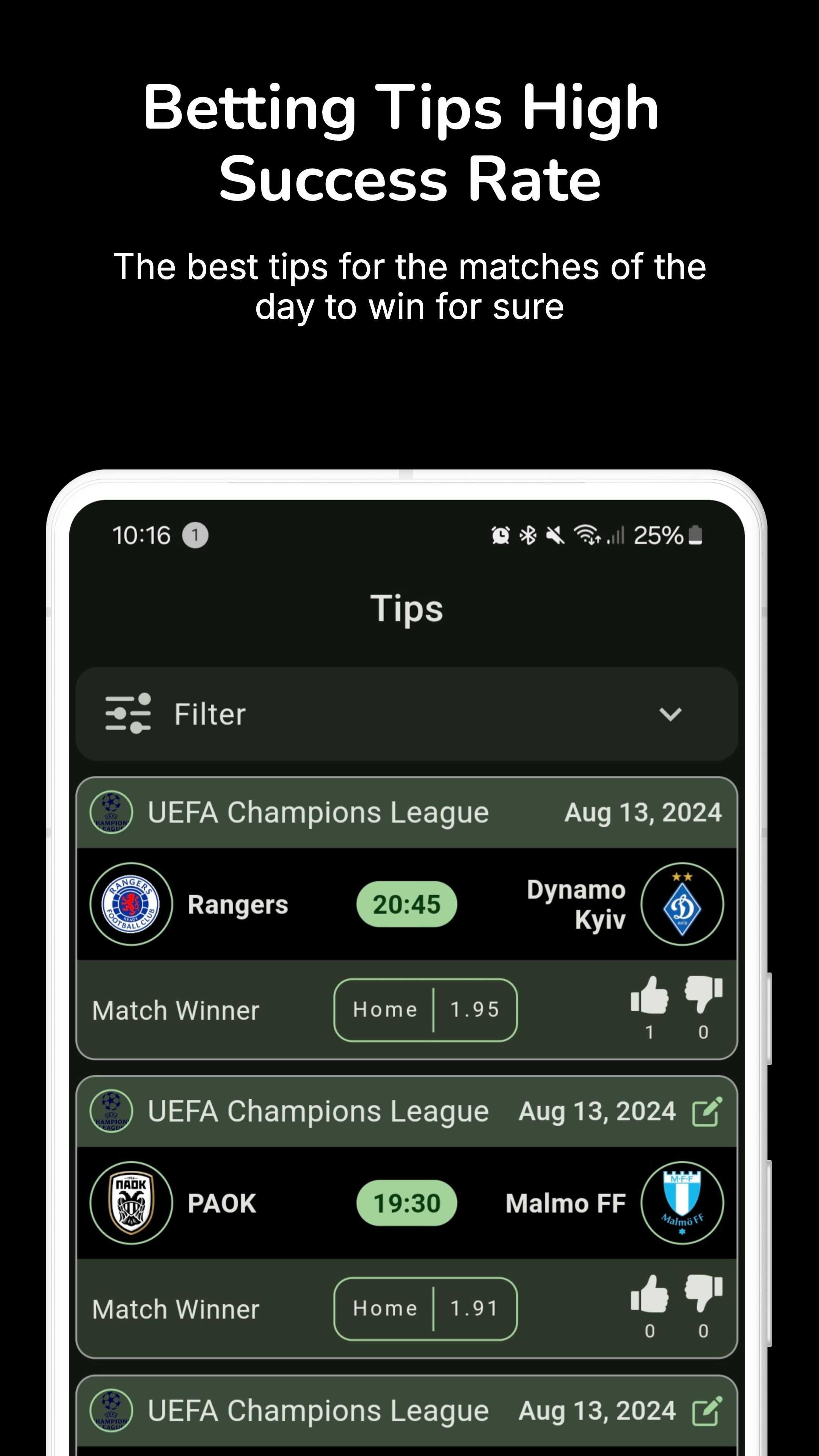 แอพฟุตบอล betscore - Android, แอพ, กีฬา, ฟุตบอล, การเดิมพัน, การทำนาย, อัตราต่อรอง, media 5
