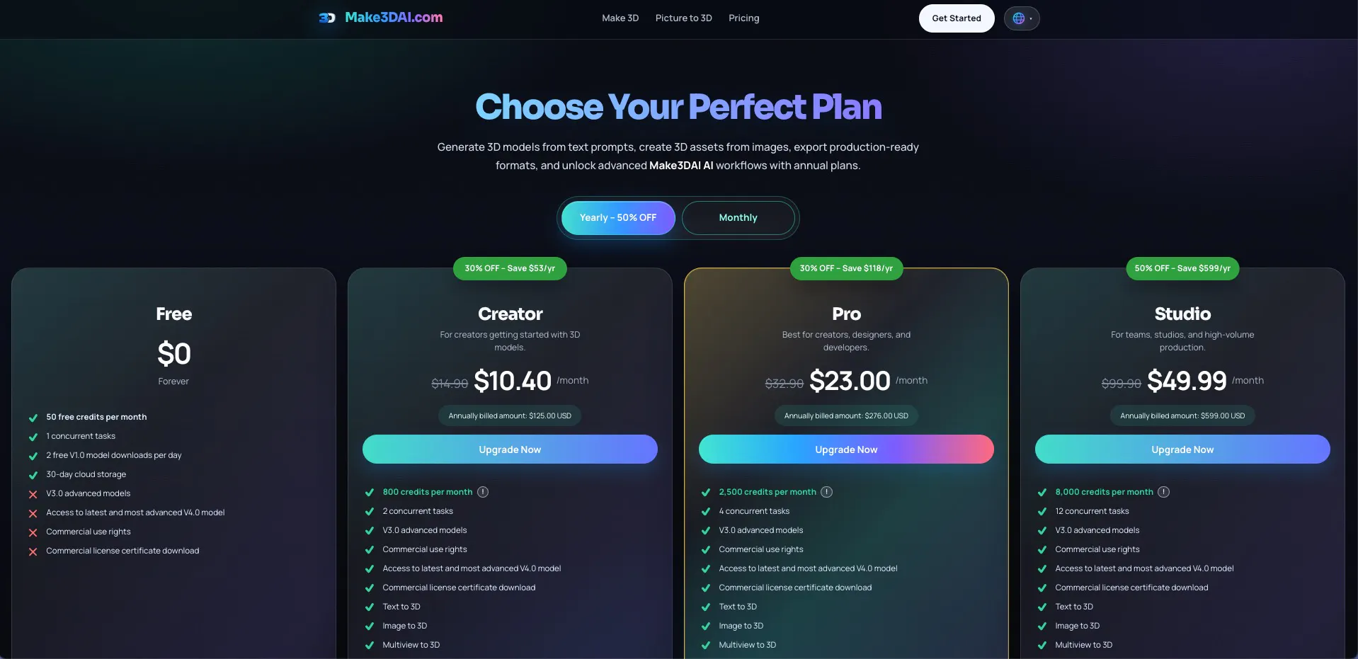 Make3DAI.com — Prompt to 3D in Seconds gallery image