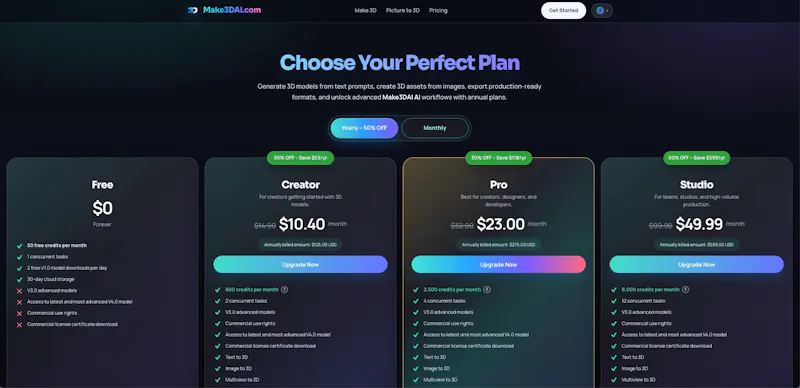 Make3DAI.com — Prompt to 3D in Seconds screenshot 4