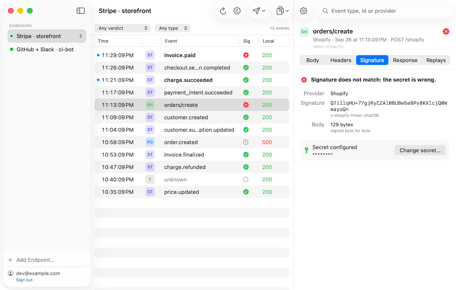 WebhookMon screenshot 4