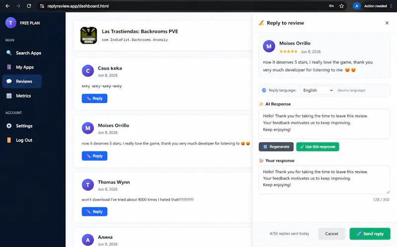 ReplyReview screenshot 4